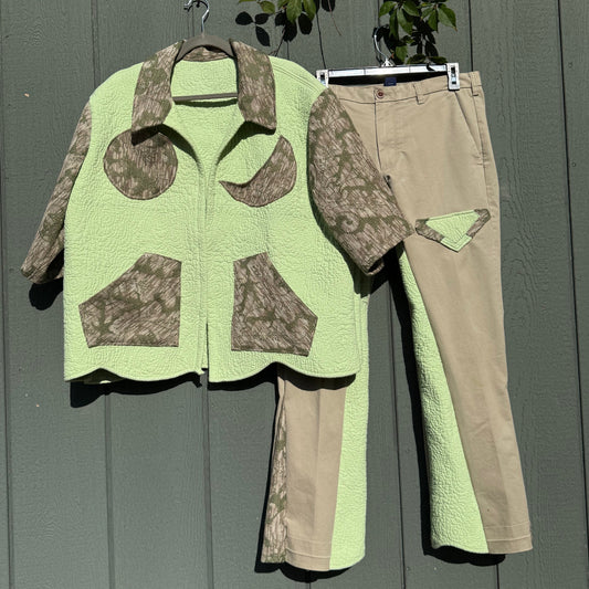 Greens Khaki flared pants