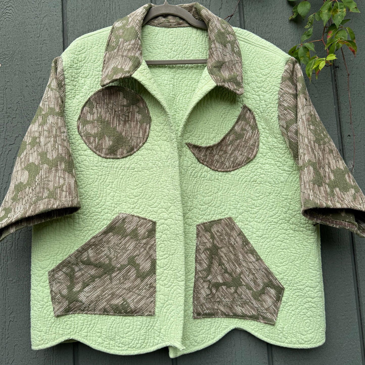 Greens Sun/Moon Collared Top