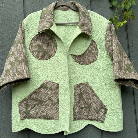 Greens Sun/Moon Collared Top