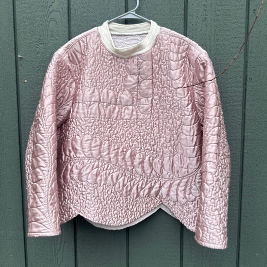 Bubble Gum Quilted Crewneck