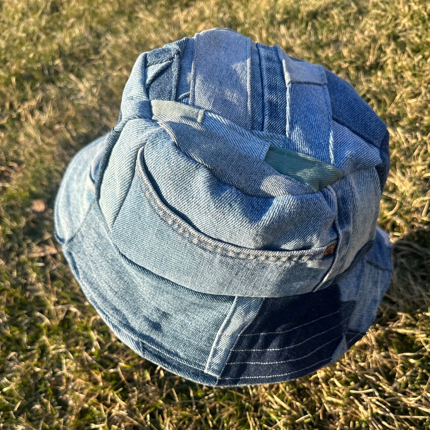 Reversible Scrap Denim Bucket Hat