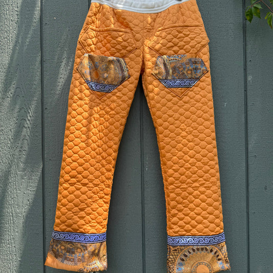 Tangerine Canyon Quilted Pants
