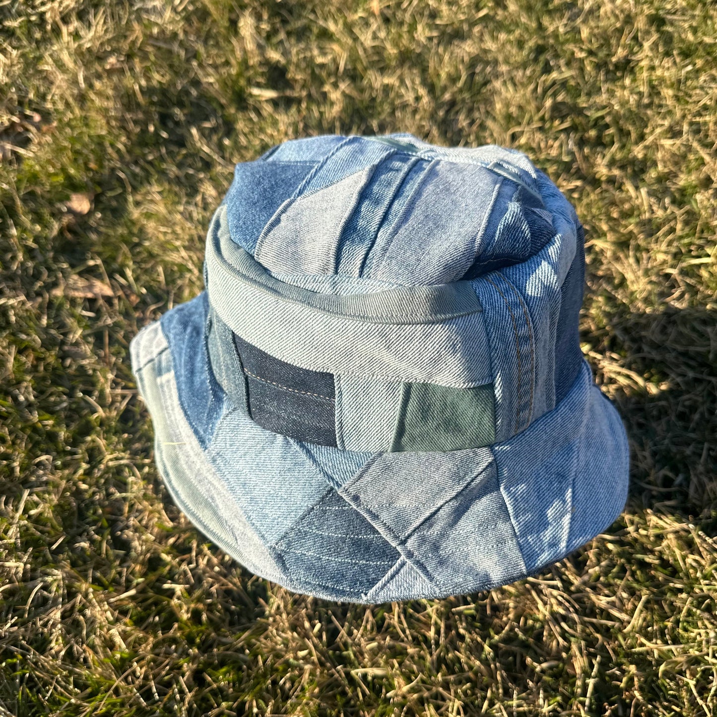 Reversible Scrap Denim Bucket Hat