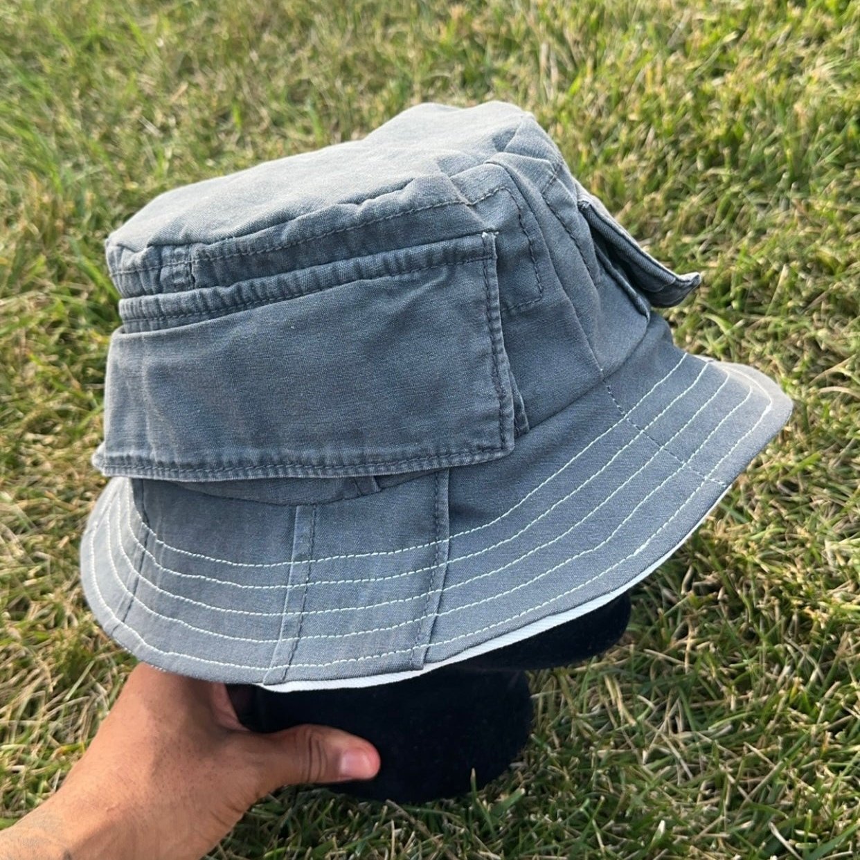 Reversible Cargo/Denim Bucket hat