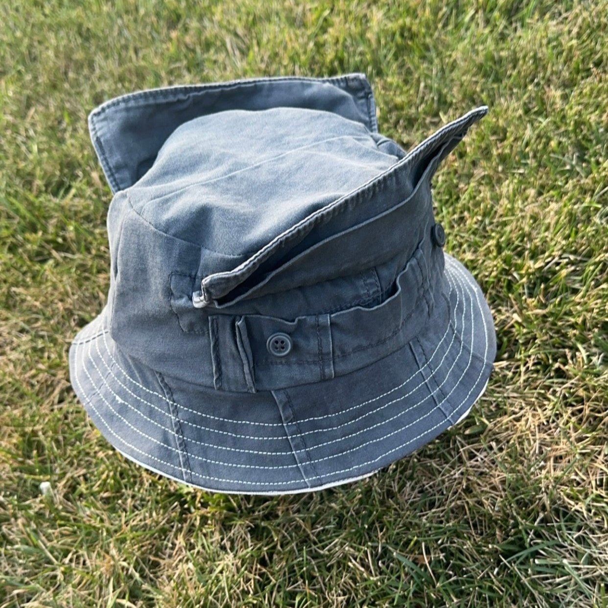 Reversible Cargo/Denim Bucket hat